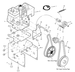 Engine Diagram and Parts List for 627108X4A 2005 Briggs and Stratton Snow Blower